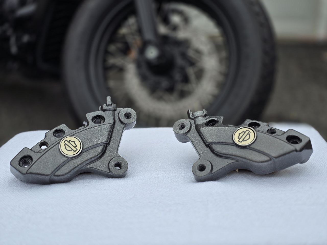 brake calipers powder coat metallic gray with clear